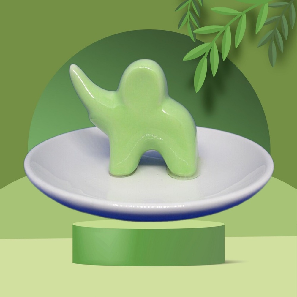 Decorative Ceramic Elephant Ring Tray